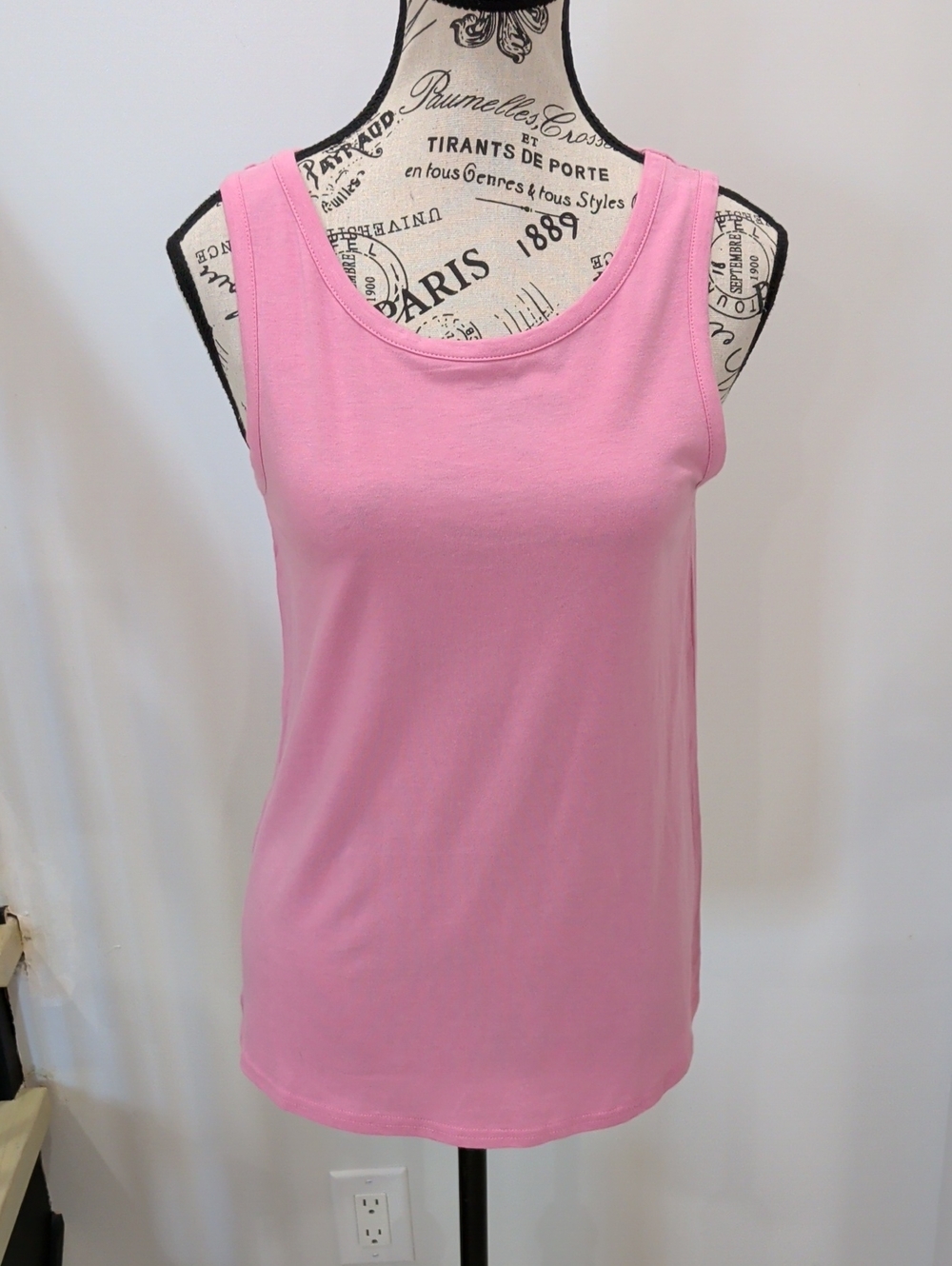 LIZ CLAIBORNE |  Women's Pink Sleeveless Stretchy Pajama Tank Top